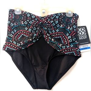 COCO REEF Women's Bikini Bottom Diva High Waist Bathing Suit Size M